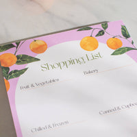 Orangerie A5 Shopping List Pad | Recycled Paper